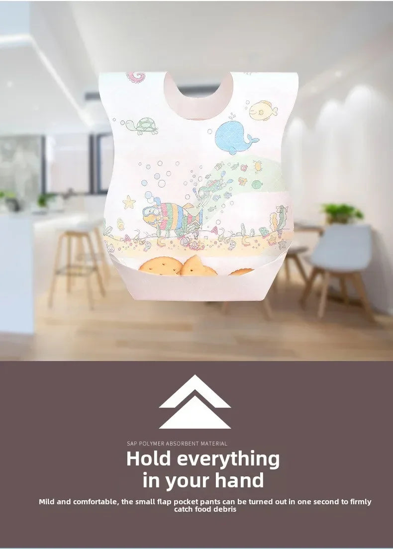 6 Months To 2 Years Disposable Bib for Babies  Newborn Baby Cartoon Stuff Feeding Bibs  Boy Girl Kid Outdoor Items Toddler Bib