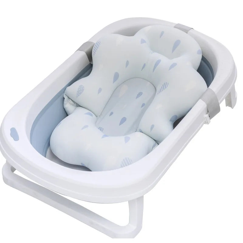 Baby Bath mat Newborn bath Tub Seat Stand Baby Bath Tub Nonslip Pad Safety Bath Support Soft Comfort Body Cushion Mat Pillow