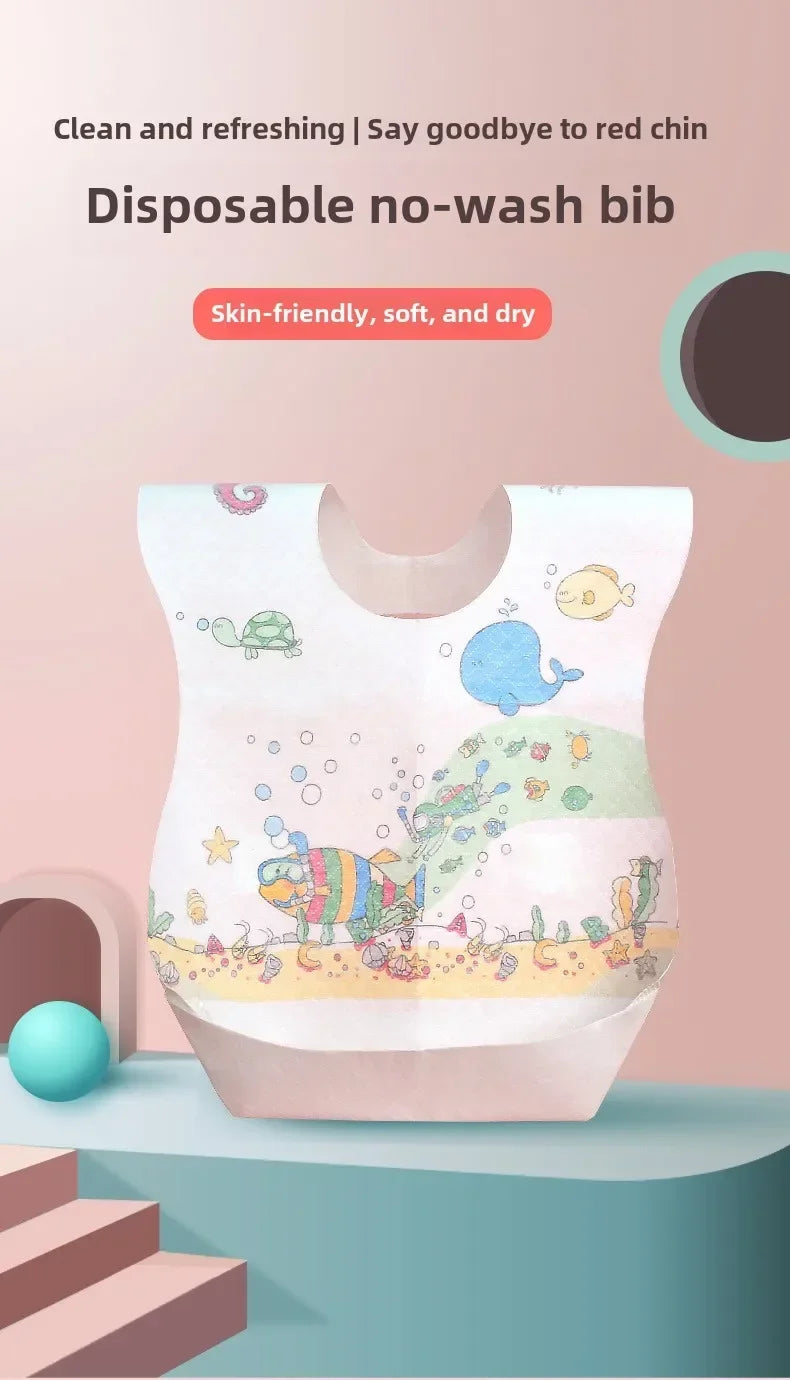 6 Months To 2 Years Disposable Bib for Babies  Newborn Baby Cartoon Stuff Feeding Bibs  Boy Girl Kid Outdoor Items Toddler Bib