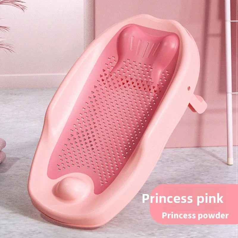 Baby Shower Rack Can Sit or Lie Down Baby Bathtub Anti Slip Pad Newborn Shower Net Portable Bath Bed Frame Shower