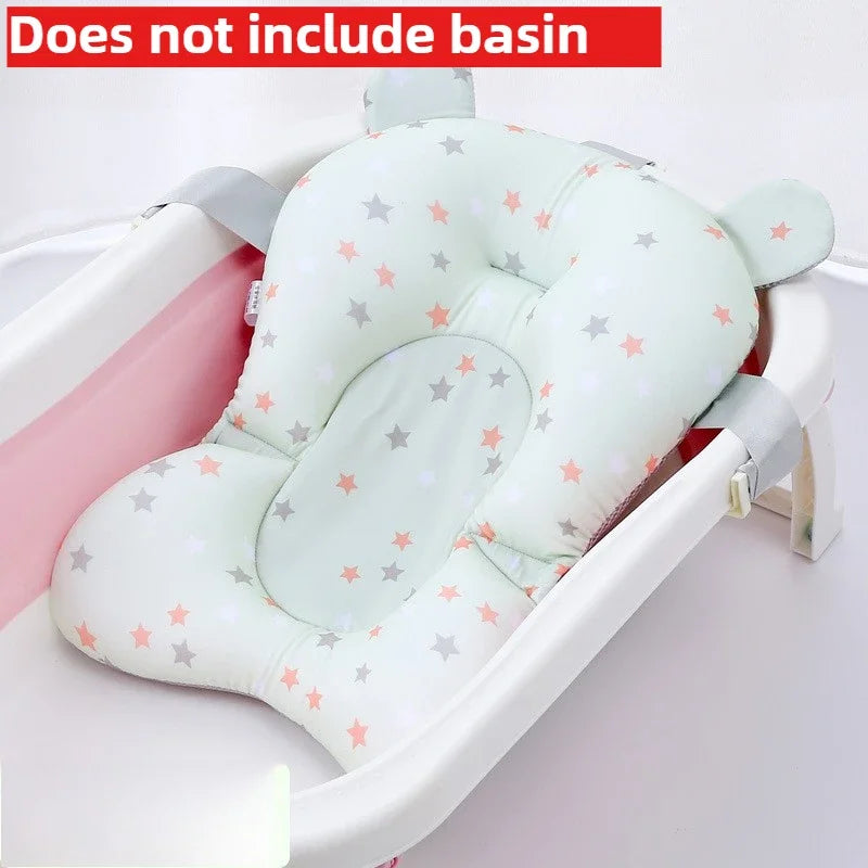 Baby Shower Rack Can Sit or Lie Down Baby Bathtub Anti Slip Pad Newborn Shower Net Portable Bath Bed Frame Shower
