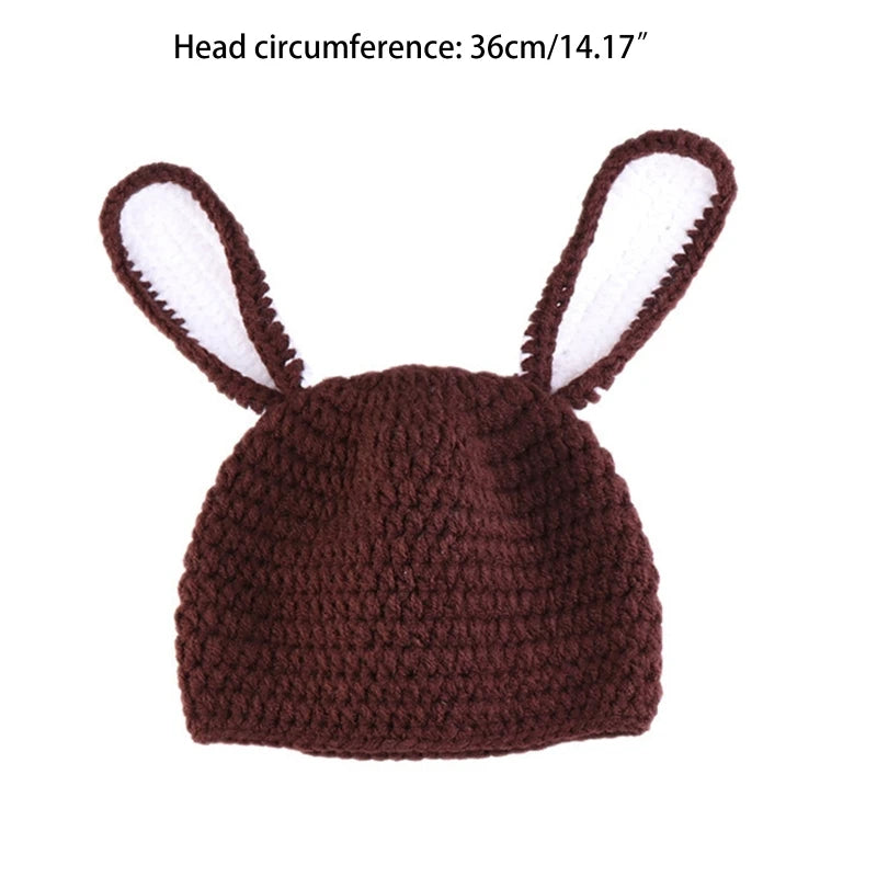 Baby Photo  Props Bunny Costume Romper Rabbit Hat Newborn Photo Props Photography Clothes Knitted Outfit 2PCS
