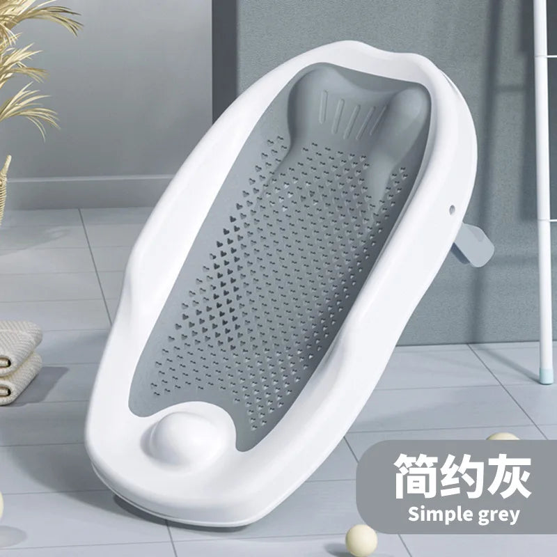 Baby Shower Rack Can Sit or Lie Down Baby Bathtub Anti Slip Pad Newborn Shower Net Portable Bath Bed Frame Shower