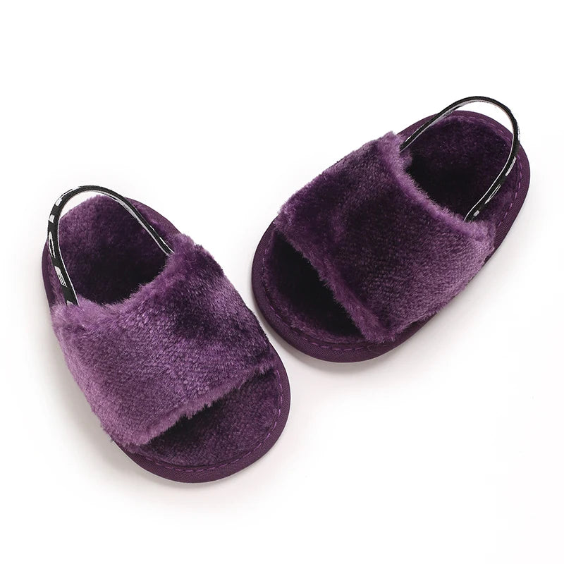 Plush Cute baby toddler Shoes Baby sandals  baby Slippers Suitable For newborn baby girl boy