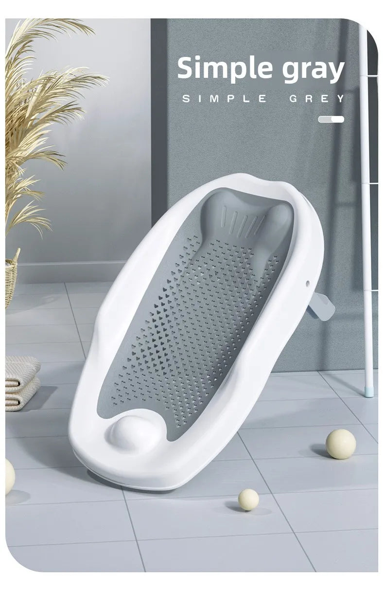 Baby Shower Rack Can Sit or Lie Down Baby Bathtub Anti Slip Pad Newborn Shower Net Portable Bath Bed Frame Shower