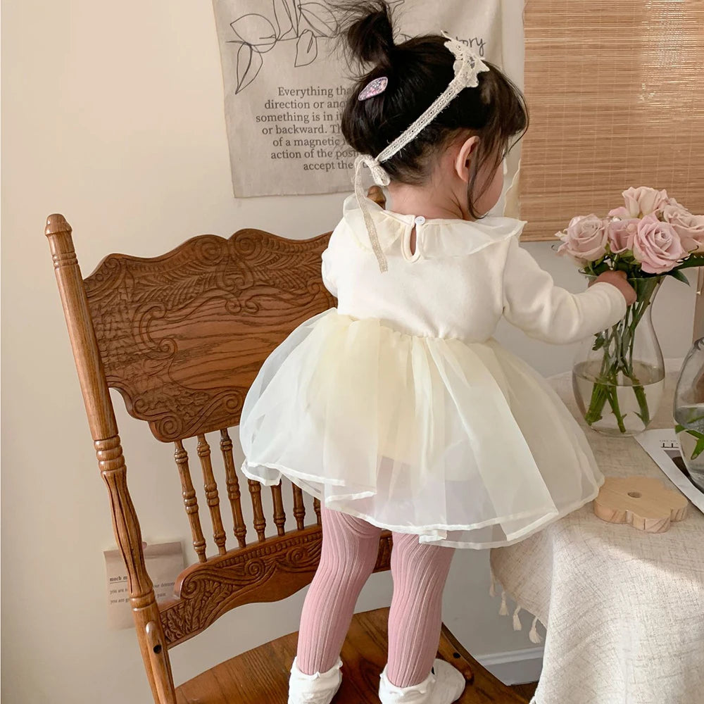 Princess Baby Girl Dress Long Sleeve Baby Birthday Party Dress Baby Clothes Outfit Baby Christening Dresses