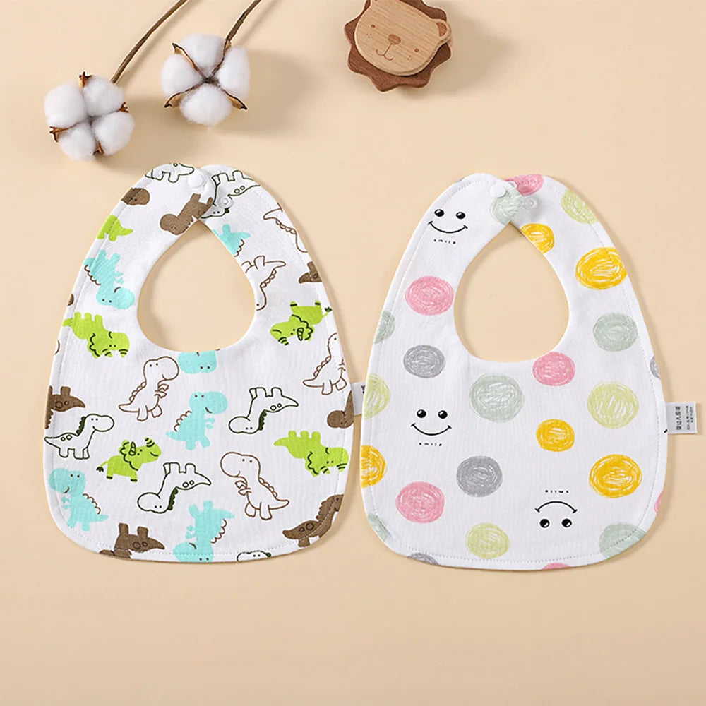 Waterproof Bibs For Baby 2 Pieces Baby Drool Bibs Saliva Towel Baby Apron For Feeding Eating Newborn Accessories For Boy Girl