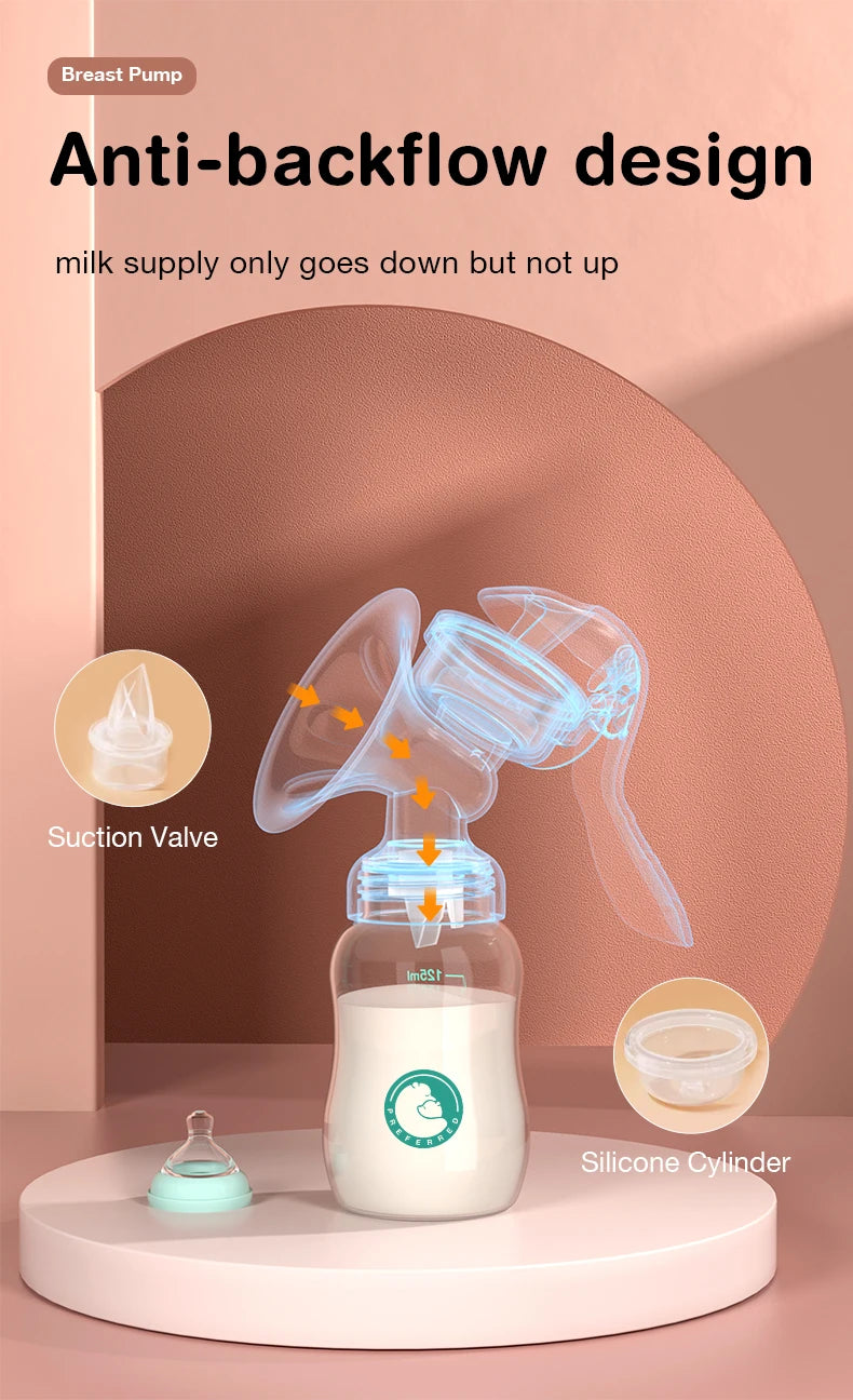 Breast Pump Baby Nipple Manual Suction Milk Pump Feeding Breasts Pumps Milk Bottle Sucking Postpartum Supplies BPA Free