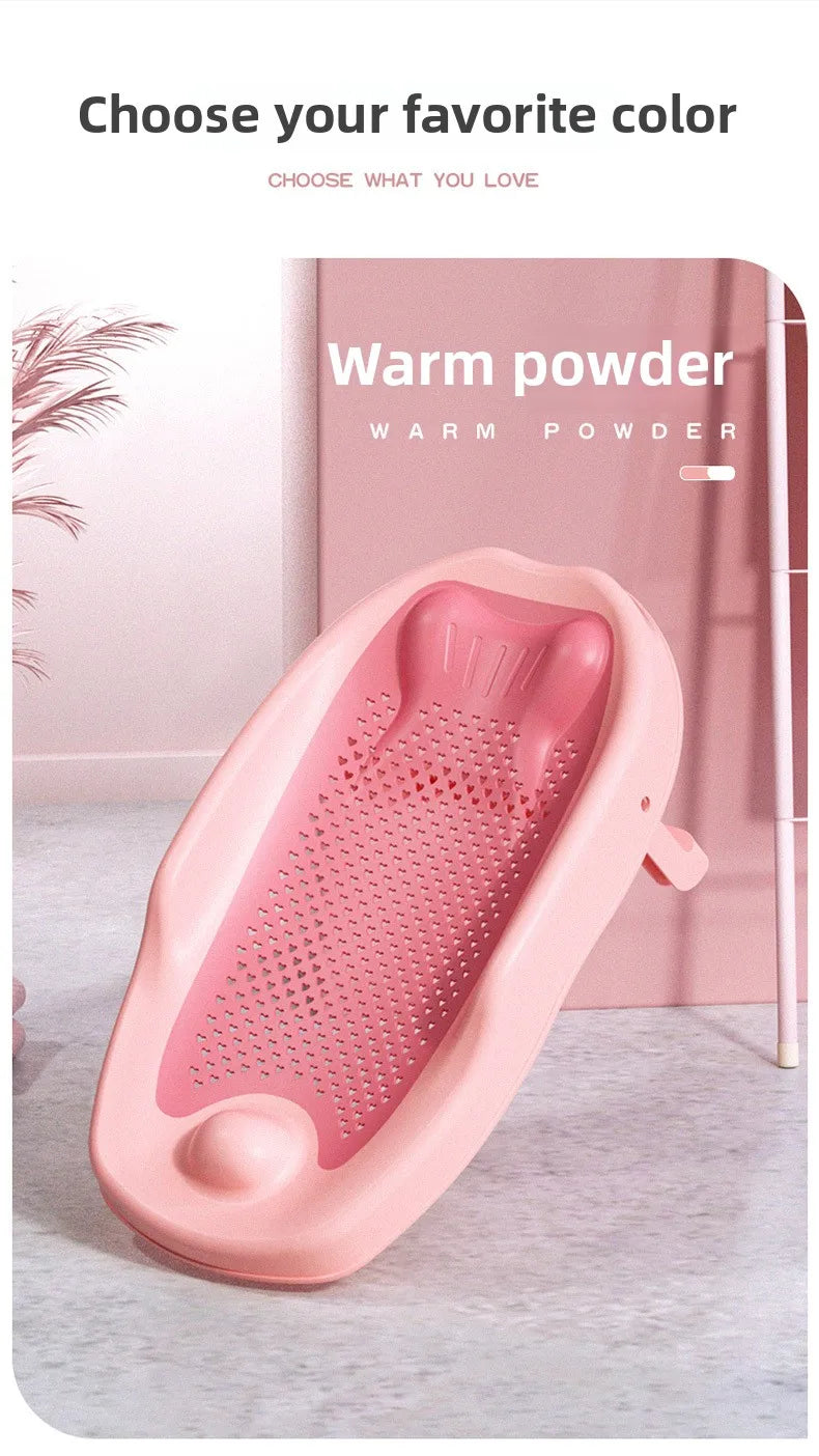 Baby Shower Rack Can Sit or Lie Down Baby Bathtub Anti Slip Pad Newborn Shower Net Portable Bath Bed Frame Shower