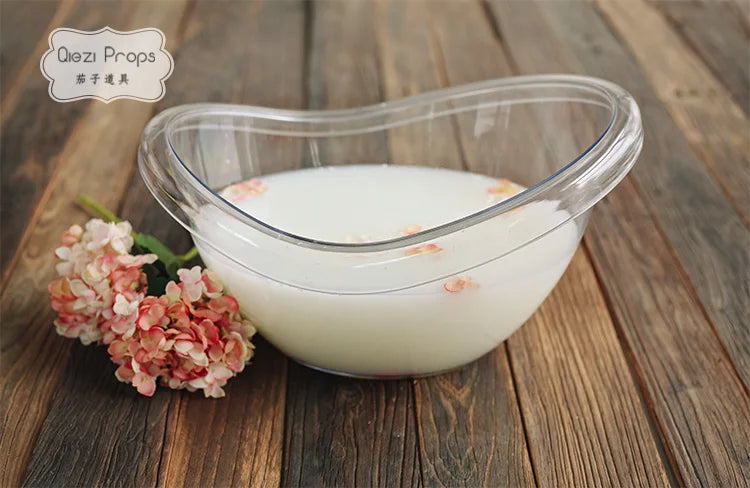 Transparent Small Bathtub 100-day-old Baby Photo Location Bathtub Milk Bath Photo Bath Bucket Children's Photography Accessories