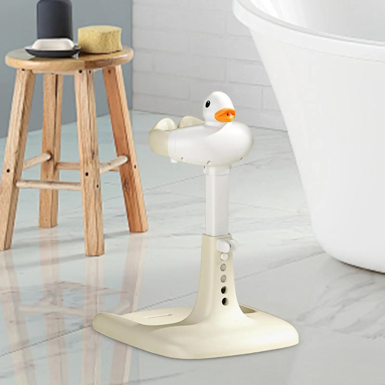 Baby Standing Bath Anti Slip Baby Bath Support Foldable Infant Bath Stand Adjustable Shower for Newborn 0-6 Months Infants
