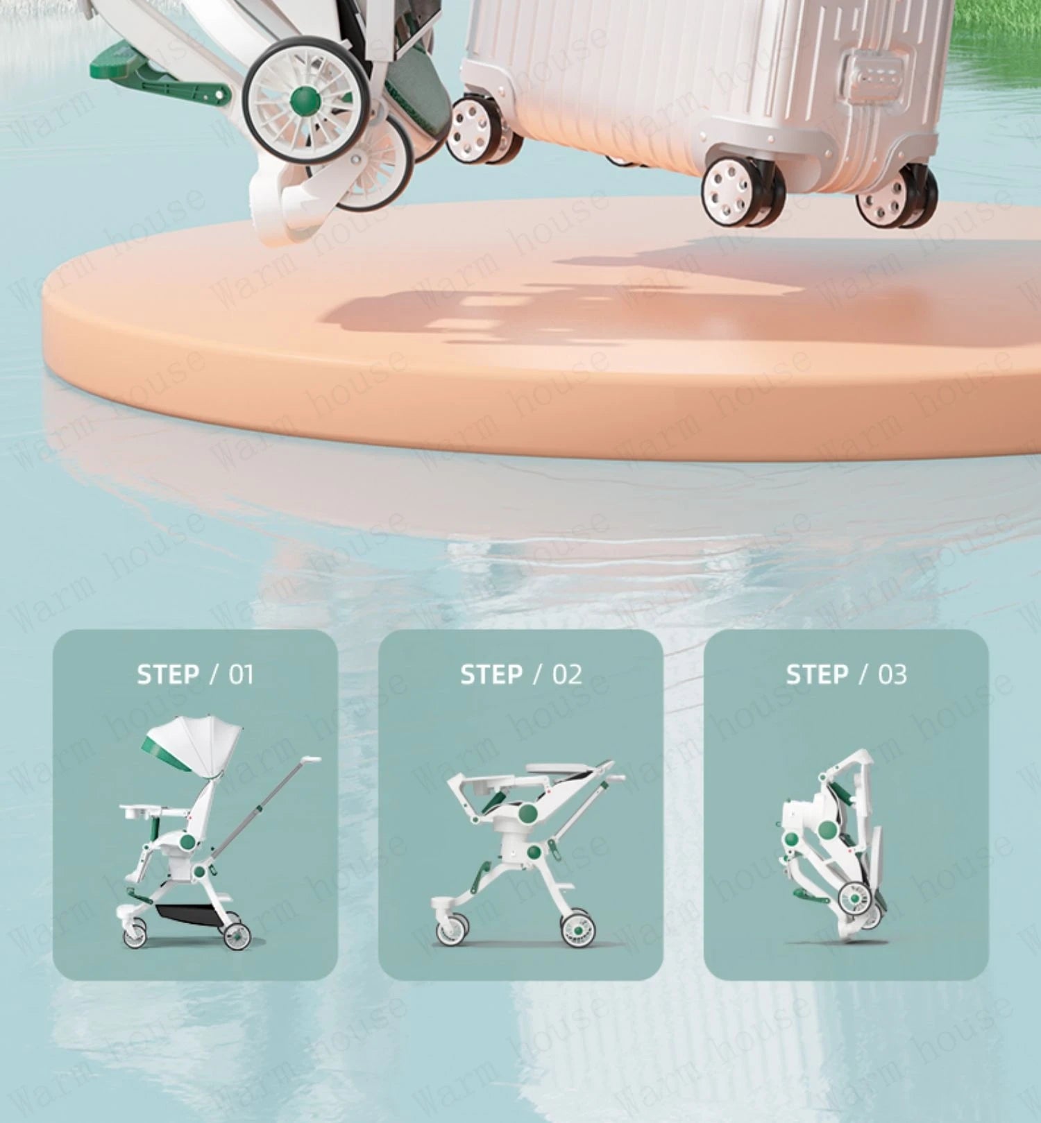Lightweight baby stroller High view Can sit or lie down Baby stroller with baby comfort folding baby pram baby accessories