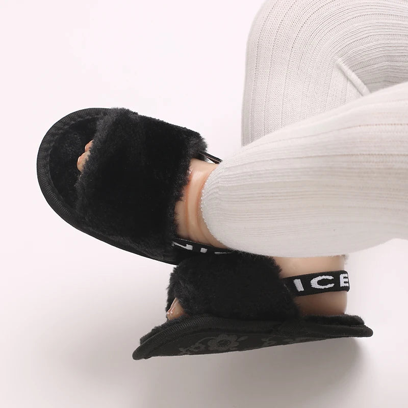 Plush Cute baby toddler Shoes Baby sandals  baby Slippers Suitable For newborn baby girl boy