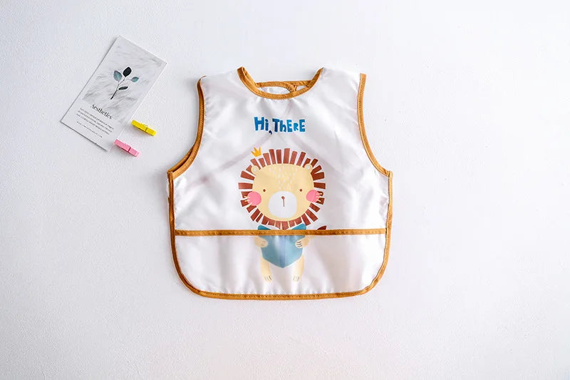 New Cartoon Sleeveless Baby Bibs Waterproof Apron Cute Washcloth Feeding Bib Soft Burp Cloth For Toddler Boys Girls Bandana Bibs