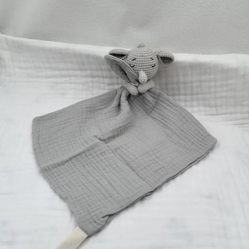 Baby Soother Appease Towel Bib Animal Horse Lion Sleeping Doll Infants Soft Comfort Bib with Noice Security Blanket Nursing Acce