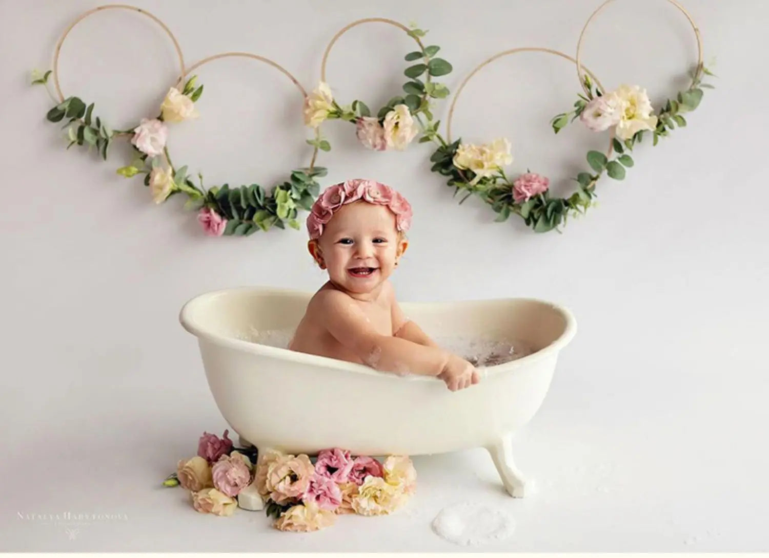 Transparent Small Bathtub 100-day-old Baby Photo Location Bathtub Milk Bath Photo Bath Bucket Children's Photography Accessories