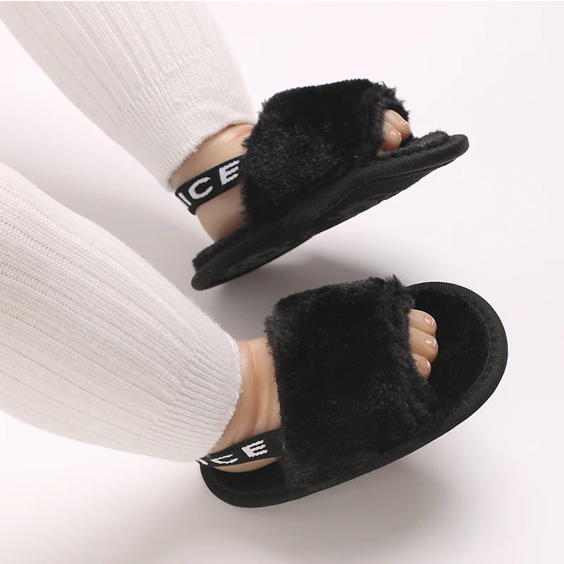 Plush Cute baby toddler Shoes Baby sandals  baby Slippers Suitable For newborn baby girl boy