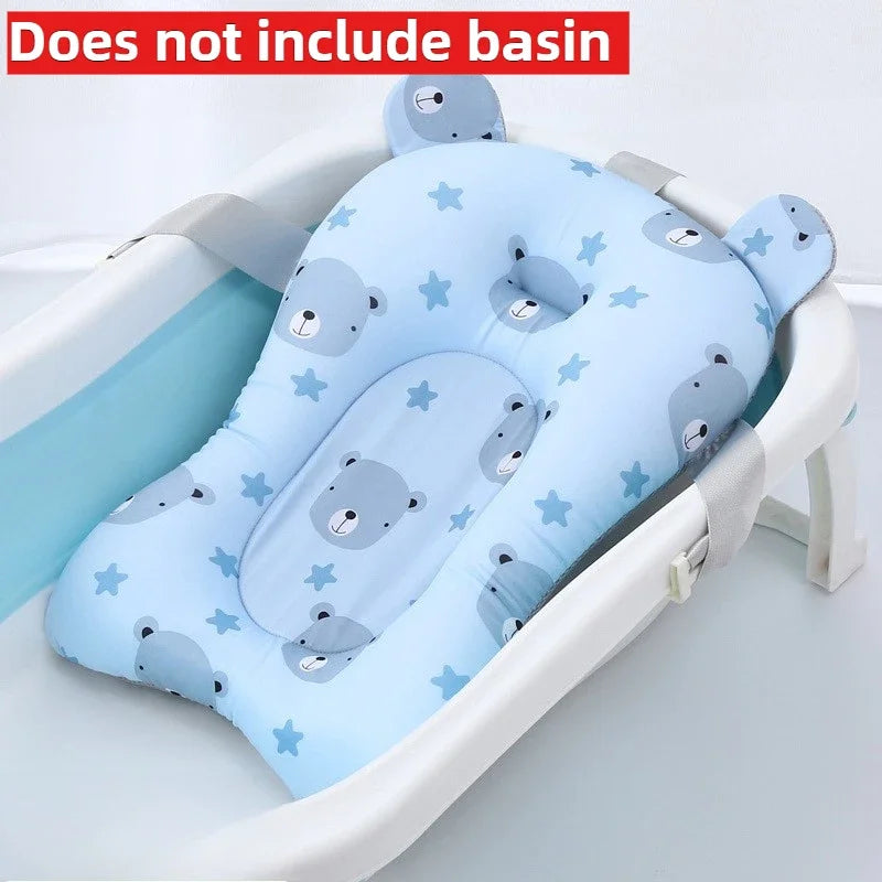 Baby Shower Rack Can Sit or Lie Down Baby Bathtub Anti Slip Pad Newborn Shower Net Portable Bath Bed Frame Shower