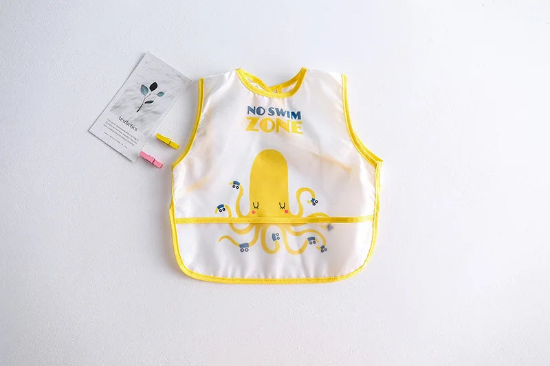 New Cartoon Sleeveless Baby Bibs Waterproof Apron Cute Washcloth Feeding Bib Soft Burp Cloth For Toddler Boys Girls Bandana Bibs