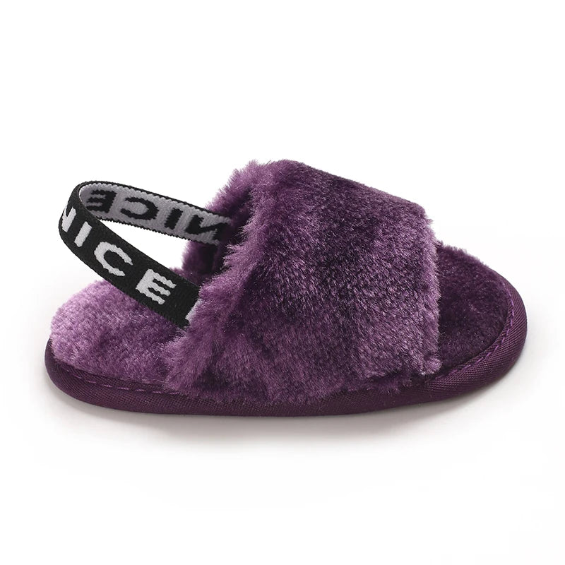 Plush Cute baby toddler Shoes Baby sandals  baby Slippers Suitable For newborn baby girl boy