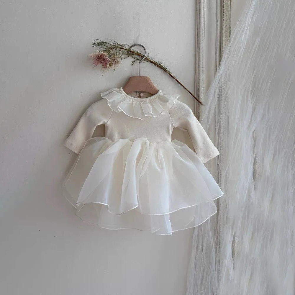 Princess Baby Girl Dress Long Sleeve Baby Birthday Party Dress Baby Clothes Outfit Baby Christening Dresses