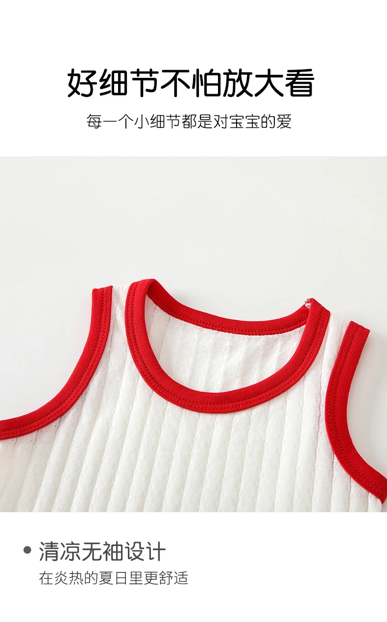 Seamless Sewing Baby Sleeveless Baby Bodysuit Summer Breathable Baby Boy Clothes Newborn Baby Clothes Girl Infant Baby Rompers