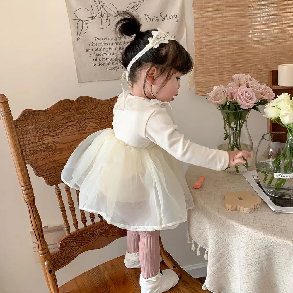 Princess Baby Girl Dress Long Sleeve Baby Birthday Party Dress Baby Clothes Outfit Baby Christening Dresses