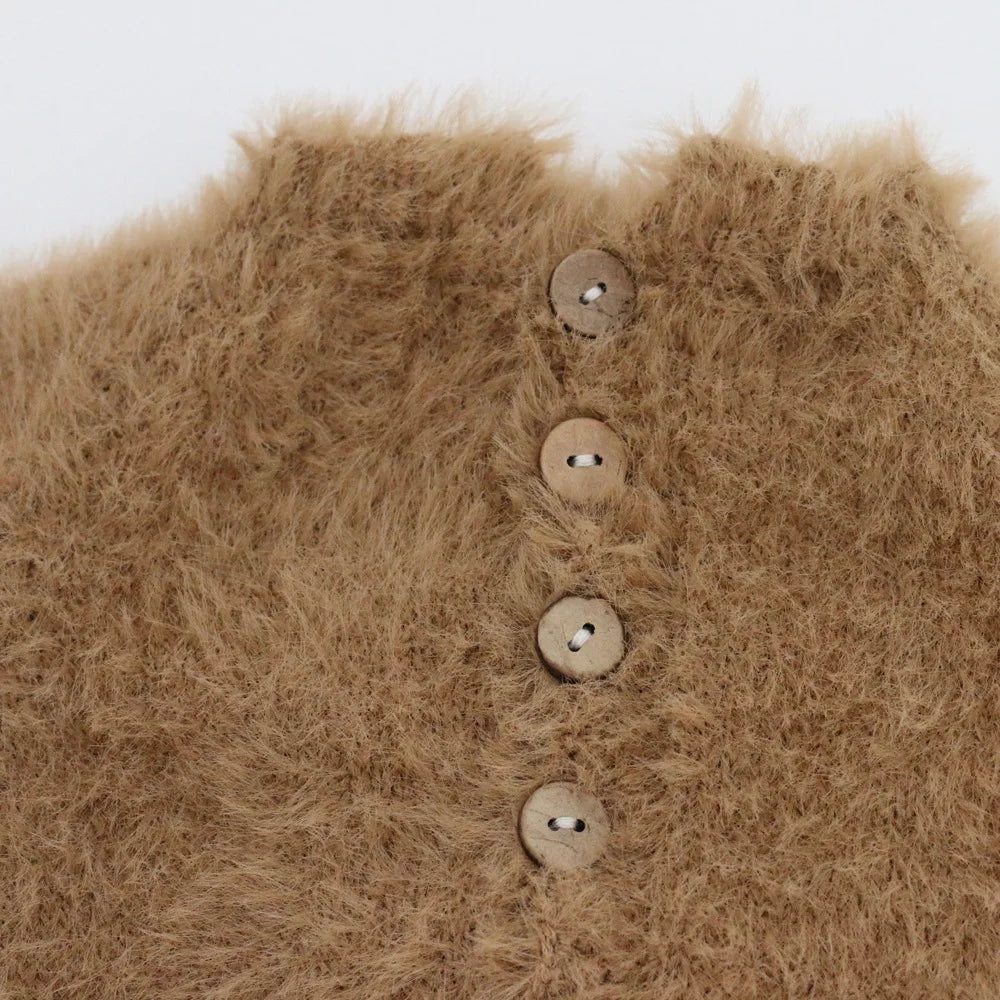 0-1 Month Baby Boy Girl Bear Bodysuits Outfit  Newborn Photography Props Knitted Mink Hair  Romper Photography Props