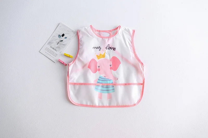 New Cartoon Sleeveless Baby Bibs Waterproof Apron Cute Washcloth Feeding Bib Soft Burp Cloth For Toddler Boys Girls Bandana Bibs