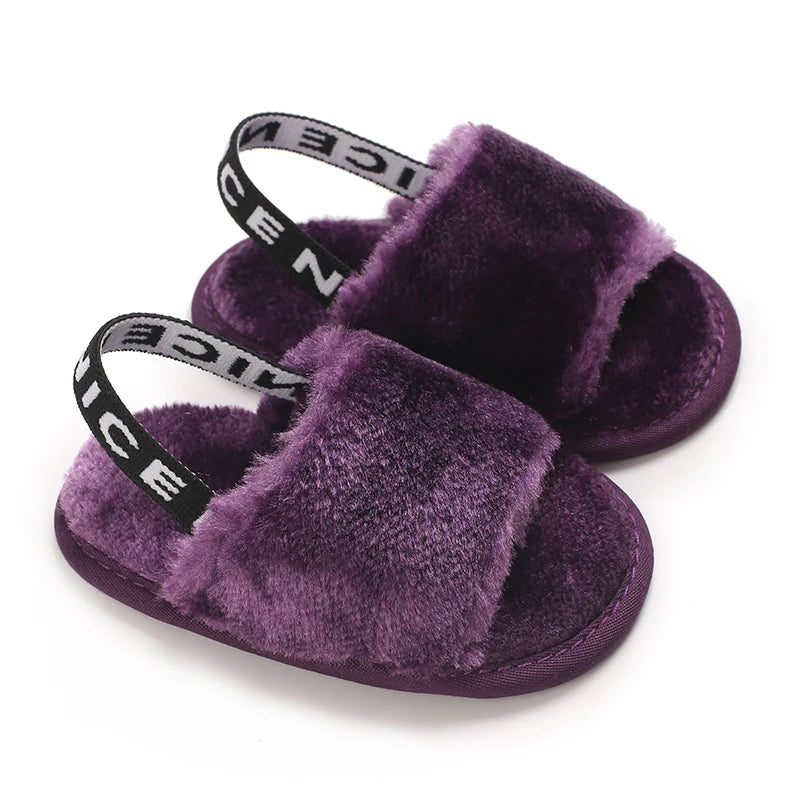 Plush Cute baby toddler Shoes Baby sandals  baby Slippers Suitable For newborn baby girl boy