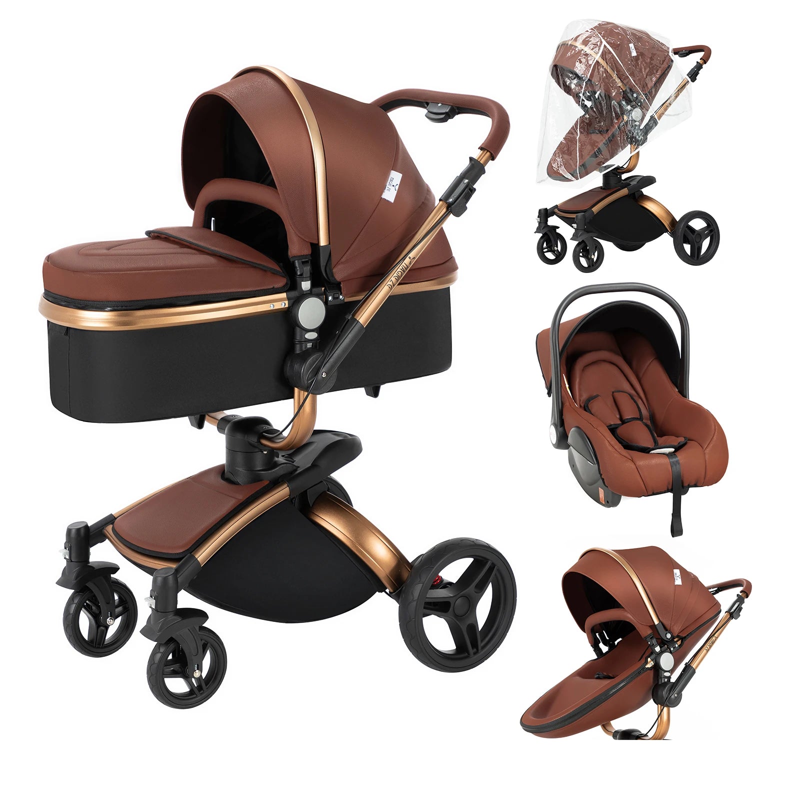 Luxury baby stroller 3 in 1 lightweight strollers for baby Baby carriage baby newborn things 3 pieces baby stroller light carts