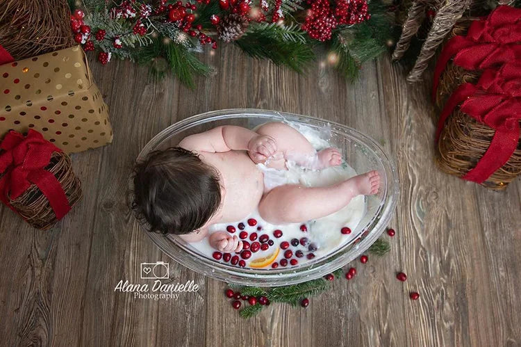 Transparent Small Bathtub 100-day-old Baby Photo Location Bathtub Milk Bath Photo Bath Bucket Children's Photography Accessories