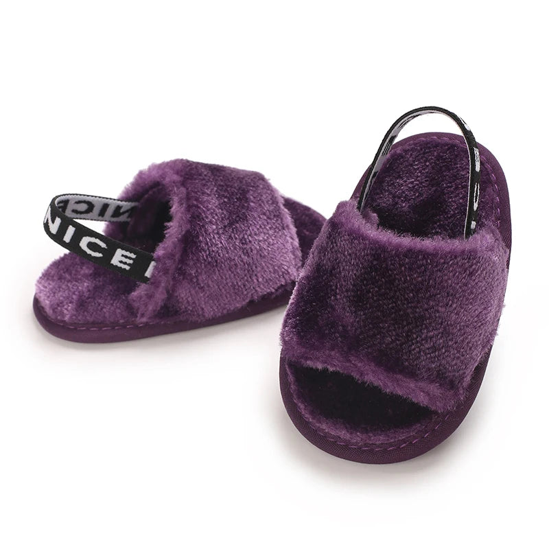 Plush Cute baby toddler Shoes Baby sandals  baby Slippers Suitable For newborn baby girl boy