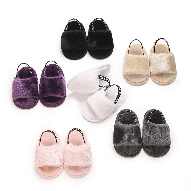Plush Cute baby toddler Shoes Baby sandals  baby Slippers Suitable For newborn baby girl boy