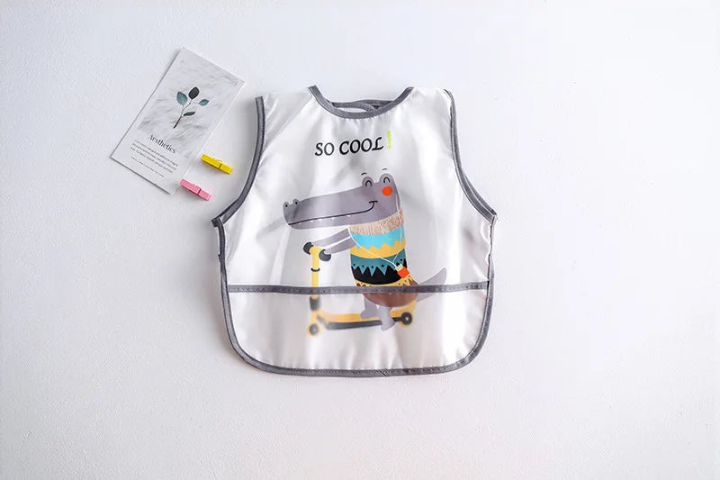 New Cartoon Sleeveless Baby Bibs Waterproof Apron Cute Washcloth Feeding Bib Soft Burp Cloth For Toddler Boys Girls Bandana Bibs
