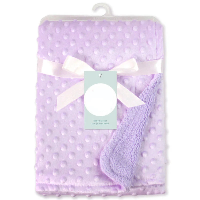 Baby Blanket Newborn Soft Fleece Baby Boy Blanket Solid Baby Girl Bedding Massage Baby Accessories