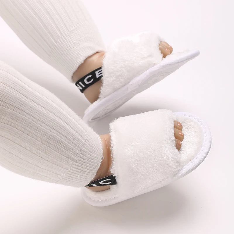 Plush Cute baby toddler Shoes Baby sandals  baby Slippers Suitable For newborn baby girl boy