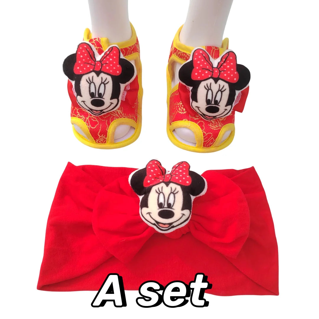 Baby headband Newborn Baby Hair accessories Children's bow Bandana Baby Boys Girls Baby Toddlers Soft soled non-slip baby shoes