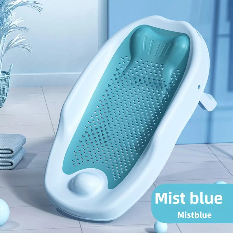 Baby Shower Rack Can Sit or Lie Down Baby Bathtub Anti Slip Pad Newborn Shower Net Portable Bath Bed Frame Shower