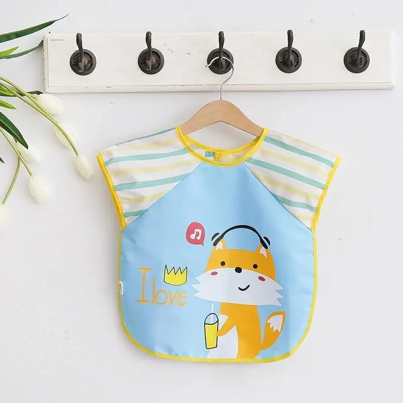 New Cartoon Sleeveless Baby Bibs Waterproof Apron Cute Washcloth Feeding Bib Soft Burp Cloth For Toddler Boys Girls Bandana Bibs