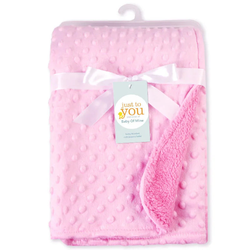 Baby Blanket Newborn Soft Fleece Baby Boy Blanket Solid Baby Girl Bedding Massage Baby Accessories