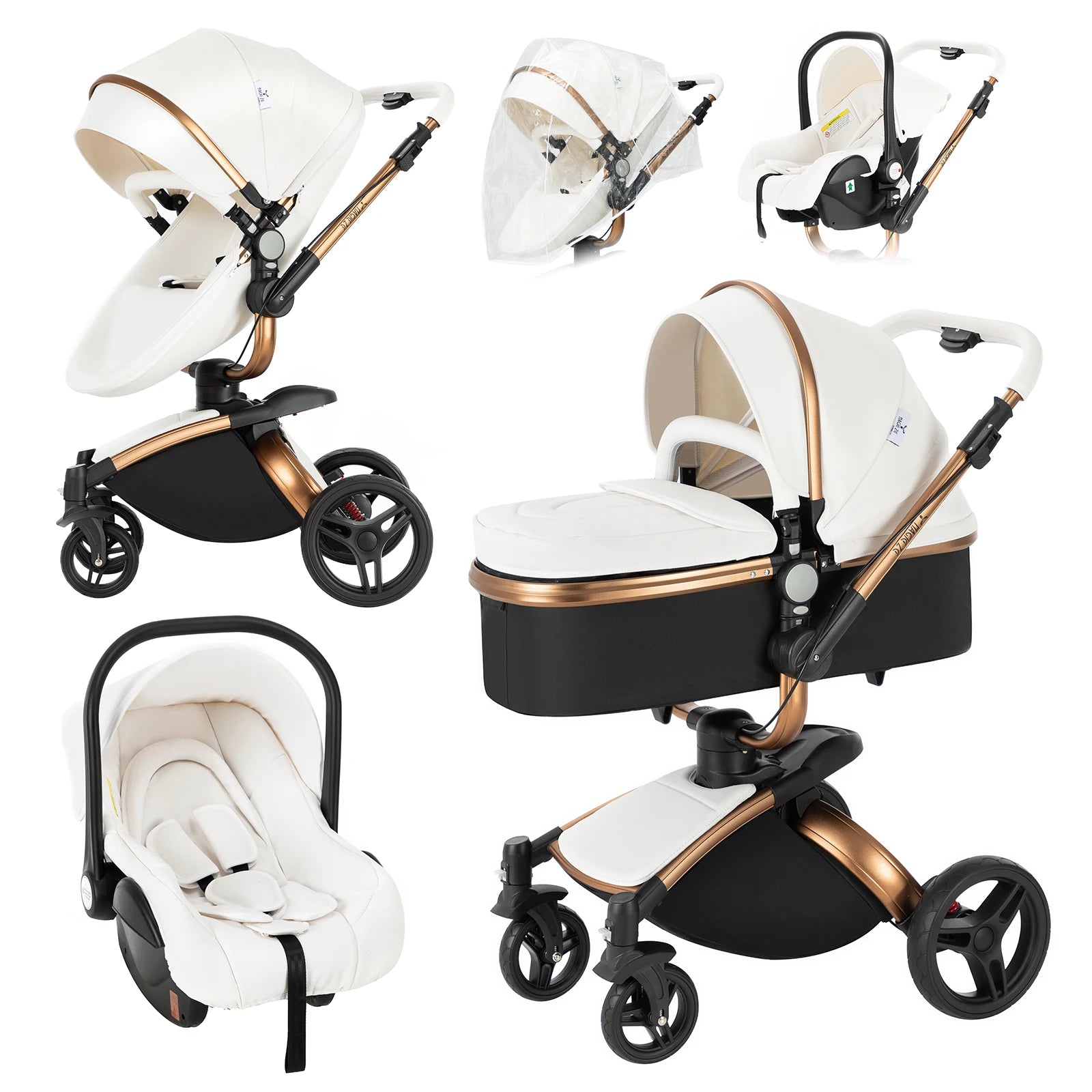 Luxury baby stroller 3 in 1 lightweight strollers for baby Baby carriage baby newborn things 3 pieces baby stroller light carts