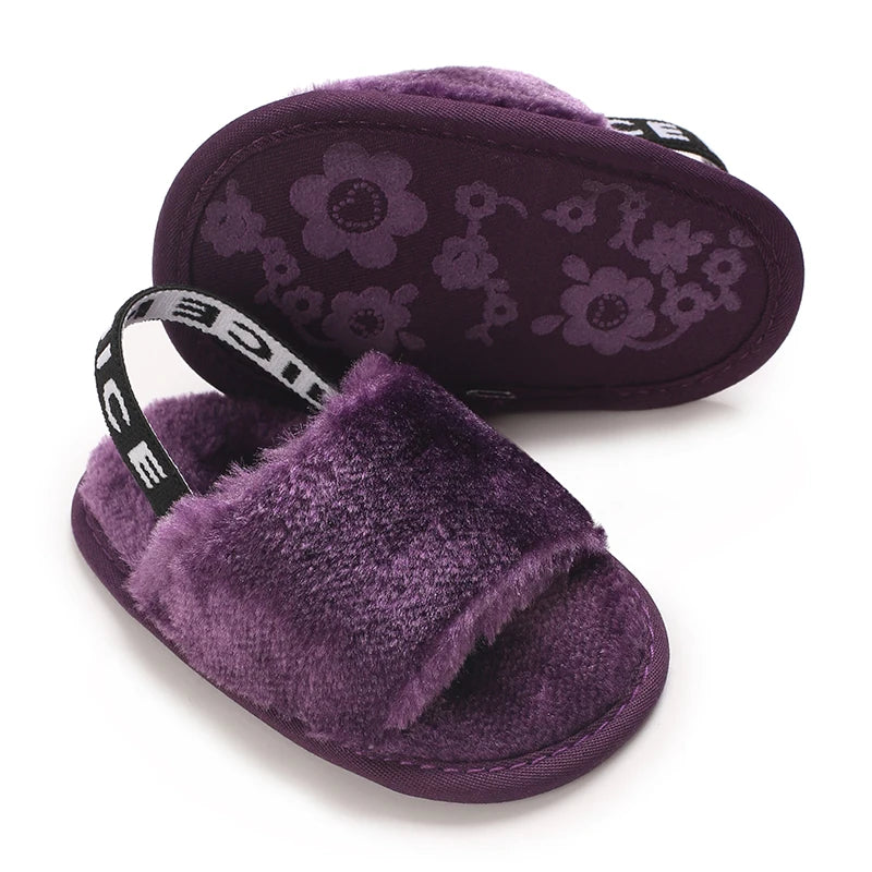 Plush Cute baby toddler Shoes Baby sandals  baby Slippers Suitable For newborn baby girl boy