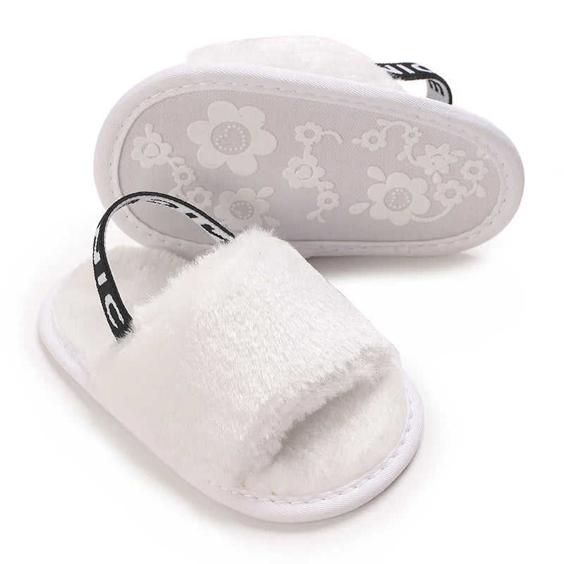 Plush Cute baby toddler Shoes Baby sandals  baby Slippers Suitable For newborn baby girl boy