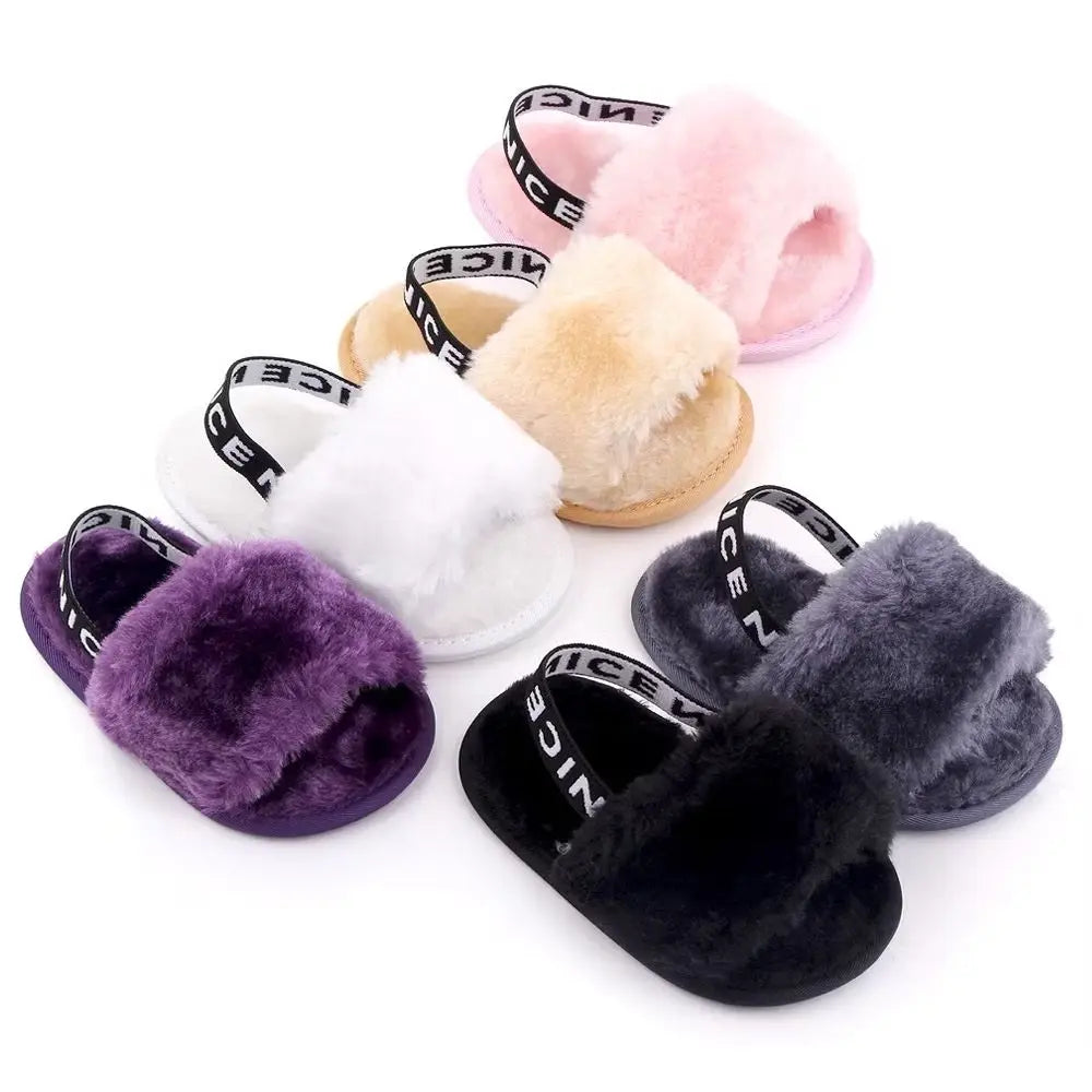 Plush Cute baby toddler Shoes Baby sandals  baby Slippers Suitable For newborn baby girl boy