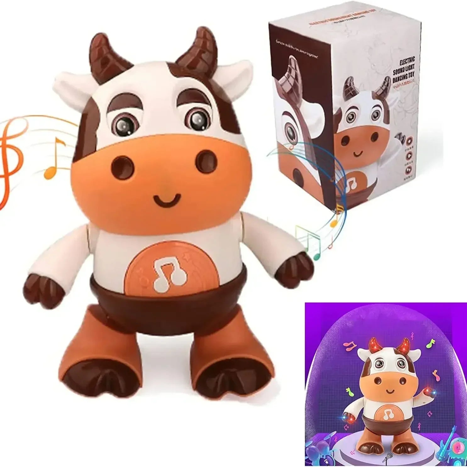 Baby Cow Musical Toys Dancing Walking Baby Cow Toy with Music and LED Lights Dancing Toys Baby 6 to 12 Months 18 Month Toys