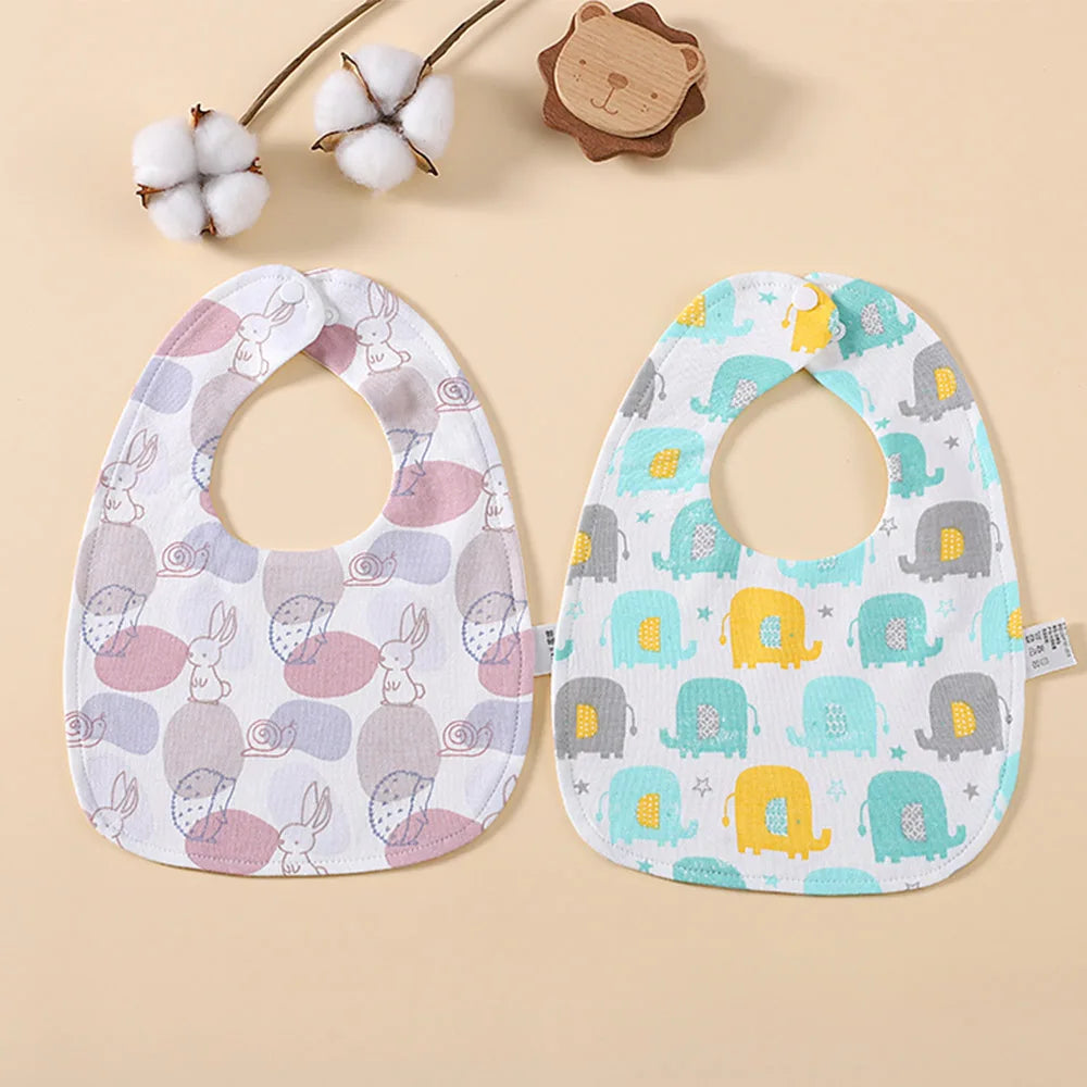 Waterproof Bibs For Baby 2 Pieces Baby Drool Bibs Saliva Towel Baby Apron For Feeding Eating Newborn Accessories For Boy Girl
