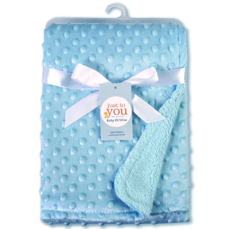 Baby Blanket Newborn Soft Fleece Baby Boy Blanket Solid Baby Girl Bedding Massage Baby Accessories