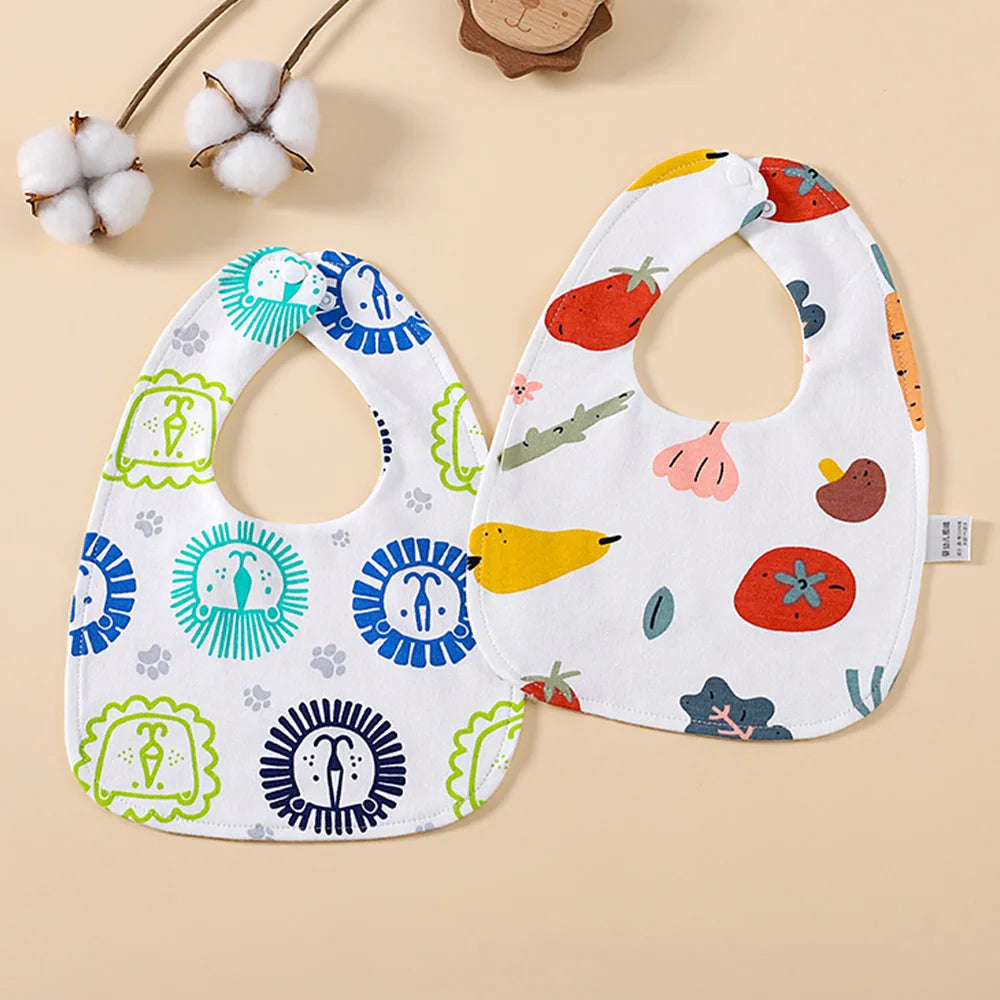 Waterproof Bibs For Baby 2 Pieces Baby Drool Bibs Saliva Towel Baby Apron For Feeding Eating Newborn Accessories For Boy Girl