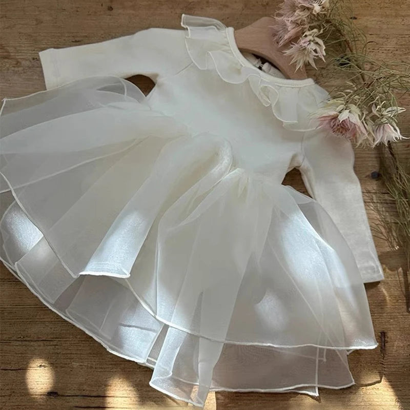 Princess Baby Girl Dress Long Sleeve Baby Birthday Party Dress Baby Clothes Outfit Baby Christening Dresses